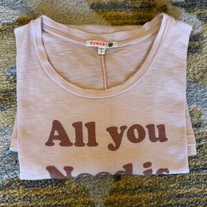 Sundry "All You Need is Love" T-Shirt Size 2/M